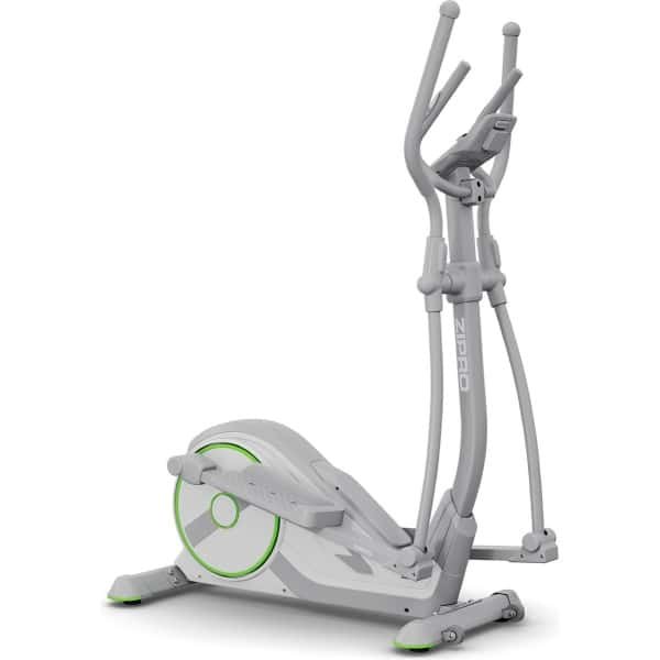 Zipro Wave White Elektromagnetische Crosstrainer, Hartslagsensoren, Gemakkelijk te transporteren, Antislippedalen, Flessenhouder, Homegym, Stabiele structuur, Max. gebruikersgewicht 120 kg, wit en groen