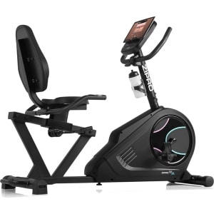 Zipro iConsole+ Glow WM Hometrainer Elektromagnetische Fiets, Hartslagsensoren, Gemakkelijk te transporteren, Antislippedalen, Flessenhouder, Homegym, Stabiele structuur, Max. gebruikersgewicht 150 kg, zwart en pastel