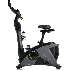 Zipro iConsole+ Rook Hometrainer Elektromagnetische Fiets, Hartslagsensoren, Gemakkelijk te transporteren, Antislippedalen, Flessenhouder, Homegym, Stabiele structuur, Max. gebruikersgewicht 150 kg, grijs en groen