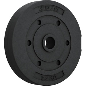 Zipro® Composiet Halterschijf 2,5kg ⌀31 mm - Halter gewichten - Kunststof - Geschikt voor Krachttraining, Fitness, CrossFit & Functional Training - Sport Gewichten voor Thuis - Gewicht Schijf - Zwart
