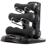 Zipro® Dumbbellset Halter set 6kg met halterstandaard - Neopren Dumbbell - Duurzaam en Comfortabel - Halter Gewicht voor Krachttraining, Fitness, CrossFit & Functional Training - Hand Gewichten - Duurzaam en Comfortabel