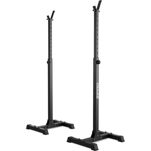 Zipro® Halterstandaard met ruimte voor ladingen - Verstelbare halterrek - Power rack - Haltersteunen - Geschikt voor Krachttraining, Fitness, CrossFit & Functional Training - Duurzaam en Comfortabel