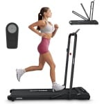 Zipro® Newlite Elektrische Loopband 1-10 km/h - Wandelband - Cardiotraining -display - Eenvoudig opvouwen naar een verticale positie - Nauwkeurige gegevensmeting - Easy Walk-demping - snel vouwsysteem