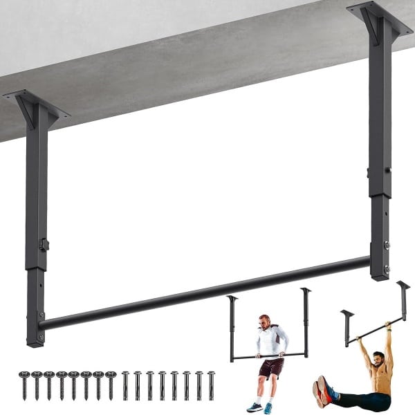 optrekstang voor plafondmontage, optrekstang voor montage, in hoogte verstelbaar, ideaal voor thuisgymnastiek en krachttraining