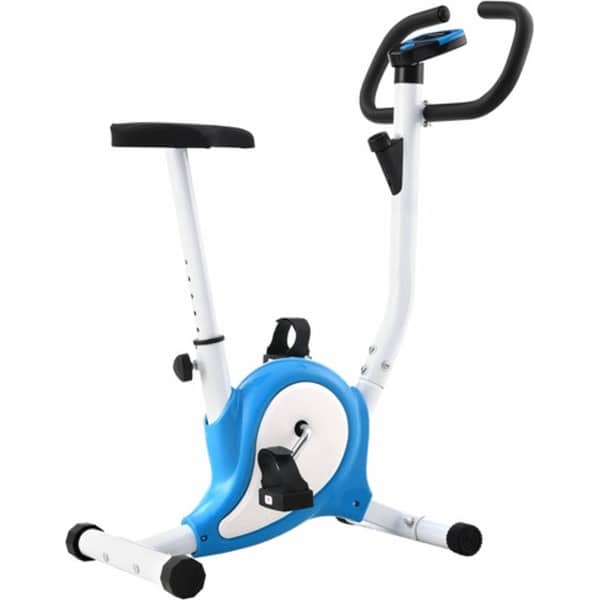 vidaXL - Hometrainer - met - bandweerstand - blauw