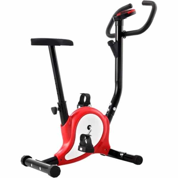 vidaXL - Hometrainer - met - bandweerstand - rood
