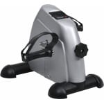 vidaXL - Mini - Hometrainer - met - plastic - vliegwiel - (zilver)