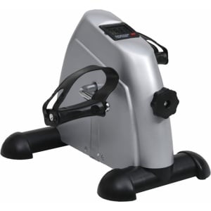vidaXL - Mini - Hometrainer - met - plastic - vliegwiel - (zilver)