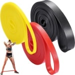 3 stuks fitnessbanden - yoga weerstandsbanden - krachttraining pilates - geel/15-15 lbs rood/15-35 lbs zwart .
