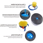 46 cm Balance Board - Ball Balance Trainer - gymnastiekbal met riem - Yoga Balance Ball en voetpomp - antislip voor kerntraining - thuis fitness krachttraining - workout gym stabiliteitstraining Balance trainer