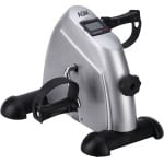 AGM Stoelfiets - Fietstrainer - Bewegingstrainer - Mini Hometrainer - Bureaufiets - Met 2 Accesoires - Voor Bejaarden, Kantoor, Thuis - Zilver