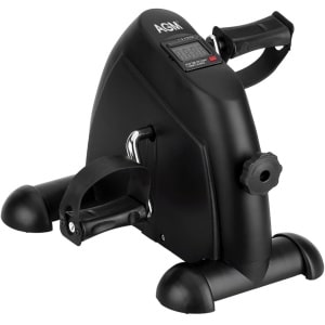 AGM Stoelfiets - Fietstrainer - Bewegingstrainer - Mini Hometrainer - Bureaufiets - Met 2 Accesoires - Voor Bejaarden, Kantoor, Thuis - Zwart