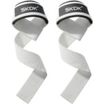 Anti-Slip Silicone Weightlifting Straps, 1 Pair, Strength Training Deadlift Hand Grips, Crossfit Wrist Support, Lifting Wrist Straps for Gym Workout, White