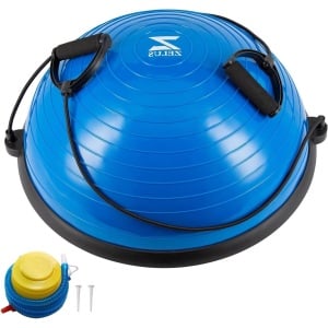 Antislip Halfrond Balance Ball Trainer met Weerstandsbanden - Oefenbal voor Yoga Fitness en Krachttraining