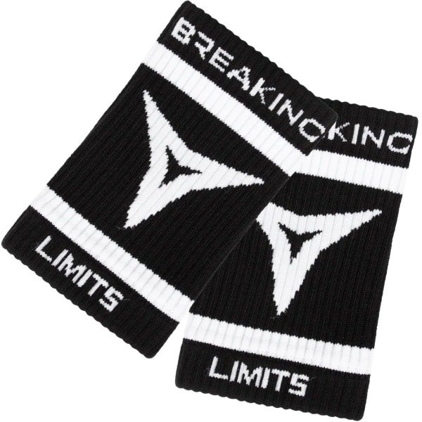 Breaking Limits Sweat Bands - Zweetbandjes voor Pols & Onderarm - Ideaal voor CrossFit, Fitness & Krachttraining - Unisex - Zwart - 2 Stuks