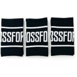 CrossForce COMBIPACK 3x2 Stuks Zweetbanden voor Pols - Polsband - Zweet Wrist Wraps - Unisex Volwassenen - Zwart & Wit - Sport - Fitness - CrossFit
