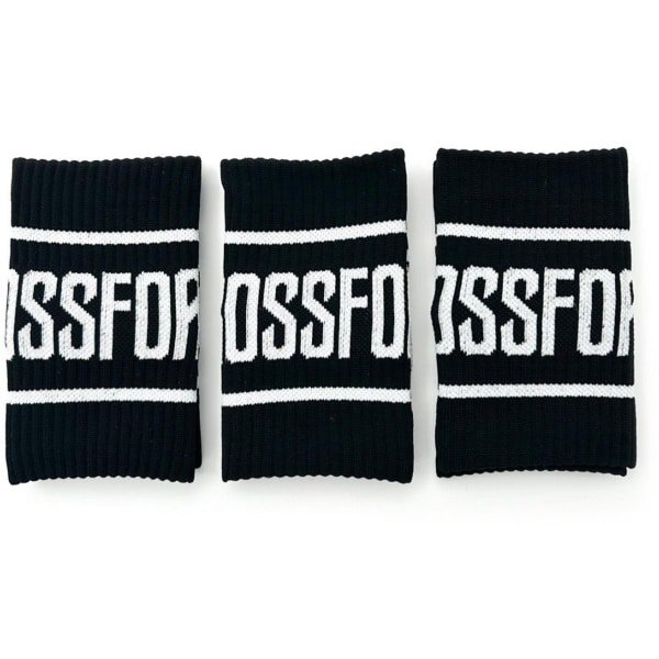 CrossForce COMBIPACK 3x2 Stuks Zweetbanden voor Pols - Polsband - Zweet Wrist Wraps - Unisex Volwassenen - Zwart & Wit - Sport - Fitness - CrossFit