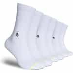 FLINCK Pro Sportsokken Essentials (3-Pack) Wit - Maat 36-38 - Superieure Kwaliteit - Unisex - Naadloos Ontwerp voor Crossfit, Hardlopen, Fitness, Fietsen en meer