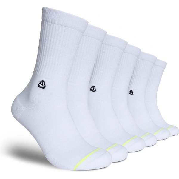 FLINCK Pro Sportsokken Essentials (3-Pack) Wit - Maat 36-38 - Superieure Kwaliteit - Unisex - Naadloos Ontwerp voor Crossfit, Hardlopen, Fitness, Fietsen en meer