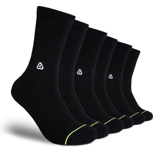 FLINCK Pro Sportsokken Essentials (3-Pack) Zwart - Maat 45-48 - Superieure Kwaliteit - Unisex - Naadloos Ontwerp voor Crossfit, Hardlopen, Fitness, Fietsen en meer
