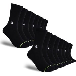 FLINCK Pro Sportsokken Essentials (8-Pack) Zwart - Maat 45-48 - Superieure Kwaliteit - Unisex - Naadloos Ontwerp voor Crossfit, Hardlopen, Fitness, Fietsen en meer