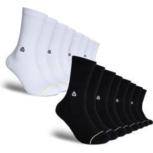 FLINCK Pro Sportsokken Essentials (8-Pack) Zwart en Wit - Maat 45-48 - Superieure Kwaliteit - Unisex - Naadloos Ontwerp voor Crossfit, Hardlopen, Fitness, Fietsen en meer