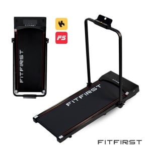 FitFirst® Jogger Pro 1-12 km/h - Inklapbare Loopband met ingebouwde Speakers en App - Inklapbaar met draaiknop en verrijdbaar - Bedieningspaneel en Afstandsbediening - Display met Trainingsinformatie - Telefoonhouder - Bluetooth - Hometrainer Fitness
