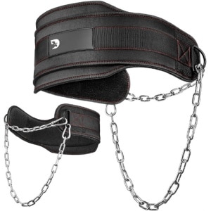 Gewichthefriem Met Ketting - Neopreen Riem Voor Powerlifting - Pullups - Crossfit - Bodybuilding - Fitness Training - Heavy Duty Staal - Comfortabele Taille Ondersteuning