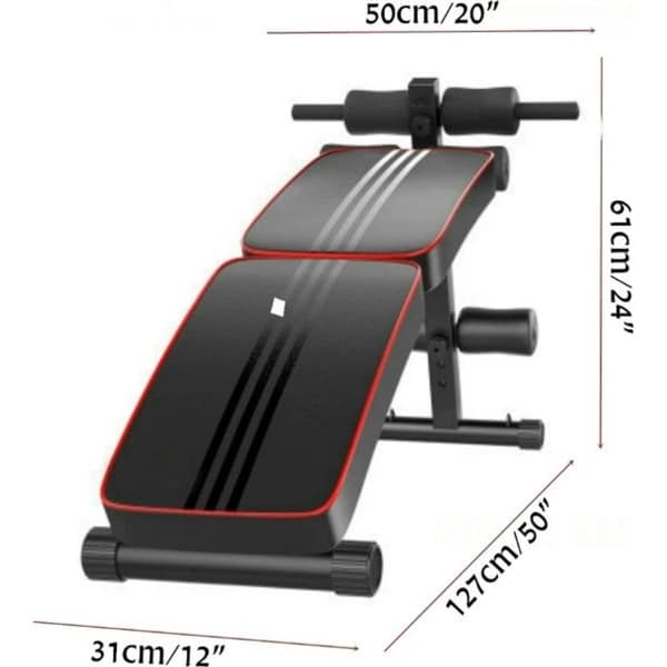 Gran VidaÂ® - Opvouwbare Trainingsbank - Verstelbare Hoogte - Buikspier- en Krachttraining - 250 kg Draagkracht - Compact Ontwerp
