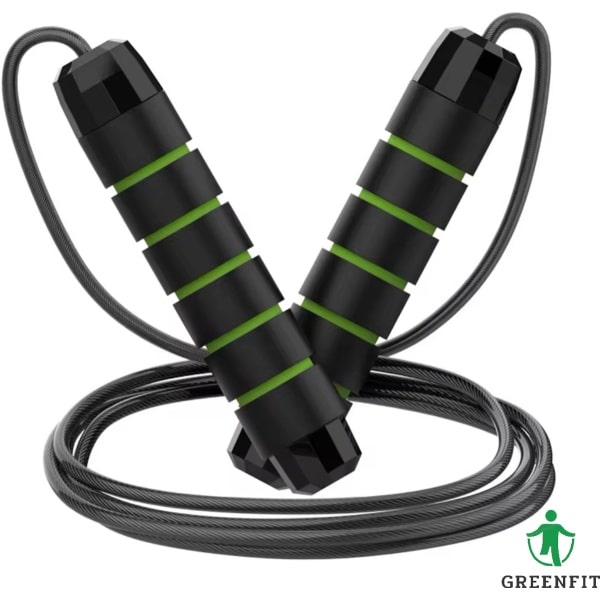 GreenFit Springtouw - Verstelbaar - Springtouw volwassenen - Springtouwen - Sport - Jump rope - Fitness - Boksen - Sport - Krachttraining - Crossfit