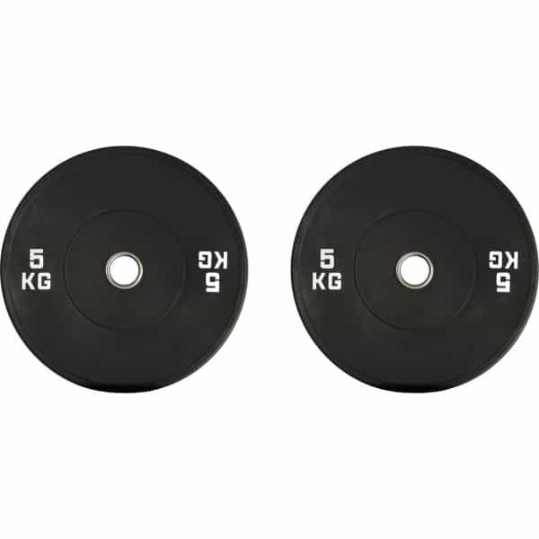 Gym masters | 5 KG (set van 2 stuks) - Olympische Halterschijven / Halterschijf / Bumper Plate - 50 mm - Crossfit / Krachttraining - 5KG / 50mm