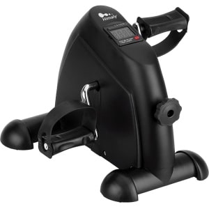 Himaly Stoelfiets - Fietstrainer - Bewegingstrainer - Mini Hometrainer - Bureaufiets - Met 2 Accesoires - Voor Bejaarden, Kantoor, Thuis - Zwart
