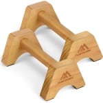 Houten Parallettes Fitness Push Up Bars - Massief Houten Parallettes Bars Met Antislipmat - Handstand Bar Push Up - Polsbanden - Voor Thuis Workout Apparatuur Voor Krachttraining - Gymnastiek