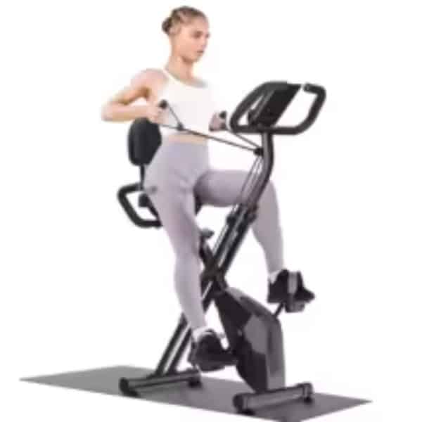 Jurrys Hometrainer - Crosstrainer - Indoor - Fiets - Opvouwbaar - Zwart - Hartslagsensoren - Fitness fiets - Sportief
