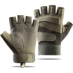 Legergroene fitness handschoenen voor heren - ademende sporthandschoenen voor krachttraining en gym