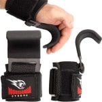 Liftbanden met gewatteerde polsbandages voor maximale grip - premium polshaken - handschoenen en pads alternatief - fitness gym gewichtheffen krachttraining - pull-up, deadlifting, shrugs