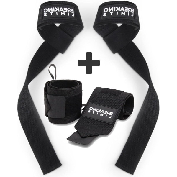 Lifting Straps & Polsbandages voor Krachttraining Gewichtheffen Bodybuilding Fitness Powerlifting met Extra Grip - Gewichthefriemen en Polsbandages