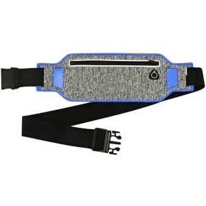 Loopband met mobiel compartiment - grijs en blauw