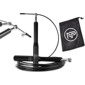 NP Sports - Springtouw Volwassenen - Springtouwen - Fitness - Crossfit springtouw - Verstelbaar - Zwart