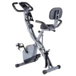 Opvouwbare Hometrainer met Rugleuning - 16 Magnetische Weerstandsniveaus - Compact Fitnessapparaat voor Thuis - LCD-display - Weerstandsriemen - 160 kg Draagvermogen - Ideaal voor Cardio- en Spiertraining, Stil en Ruimtebesparend