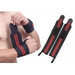 Premium kwaliteit polsbanden-2 Stuks-Polsversteviging-Polsbescherming-Polsbandage-Wrist support-Wrist wraps-Rood-Zwart-Elastisch-Professioneel-Fitness-Krachttraining-Powerliften-Crossfit-Yoga
