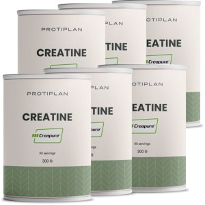 Protiplan | Creatine Unflavoured | 100% Creapure | 6 stuks | 6 x 300 gram
