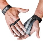 Reeva Leren Grips - Maat L - Crossfit Grips met een korte strap - Crossfit Handschoenen geschikt voor Powerlifting, Fitness en Bodybuilding - Crossfit Grips voor Heren en Dames