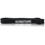 StreetGains® Weerstandsband Medium - Resistance Band 15 tot 30 kg - Zwart - Fitness Elastiek voor Calisthenics, CrossFit, Krachttraining & Pull-Ups