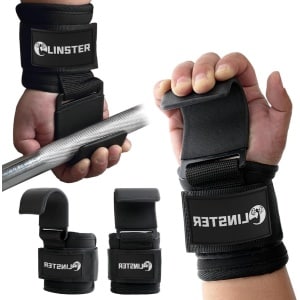 Trekhulp haak voor krachttraining - neopreen haak (paar) met 9 cm breed - bodybuilding powerlifting fitness - mannen en vrouwen