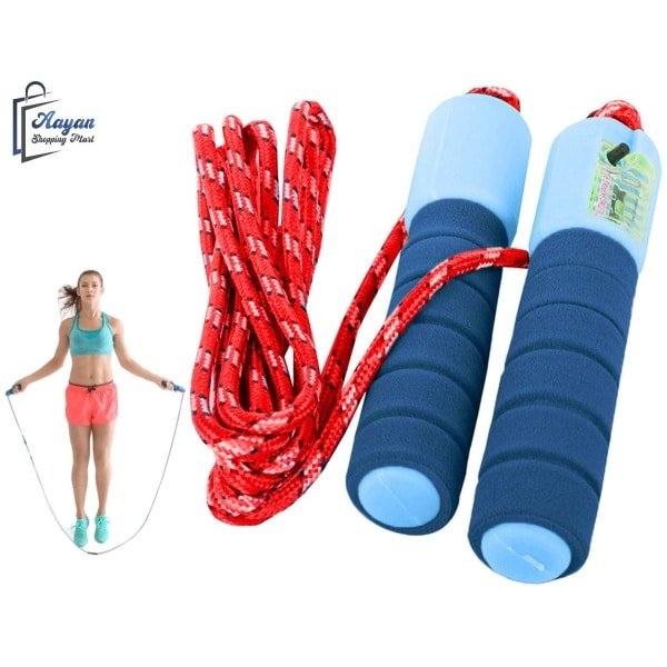 Verstelbaar springtouw met toonbank - Perfect voor Fitness & CrossFit - springtouw volwassenen - springtouwen - springtouw kinderen - blauw