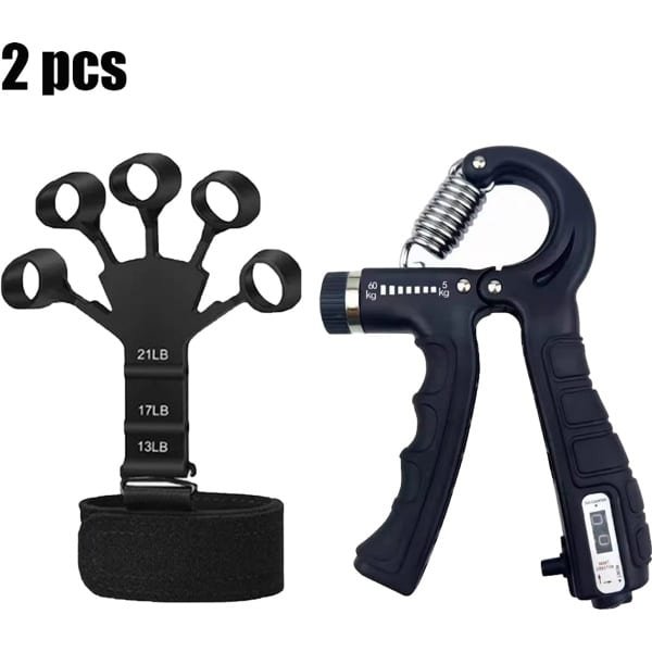 Verstelbare Handgreep Oefeningsset, 2 PCS R-Type Countable Gripper Kit, Wrist Expander, Vinger Versterkende Pliers Spring, Fitness & Krachttraining Apparatuur voor Thuis en Gym