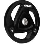VirtuFit Olympische Rubberen Halterschijf - 2.5 kg - ⌀ 50 mm - Sport Gewicht - Bumper Plate met Handvatten - Gemaakt van Duurzaam Materiaal - Geschikt voor Fitness, CrossFit & Functional Training