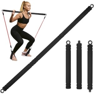 Weerstandsbanden Draagbare Pilatesbar - Trainingsstang Voor Fitnessbanden - Voor Krachttraining, Yoga En Thuisfitness