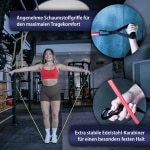 Weerstandsbanden met deuranker en handgrepen, weerstandsbanden, fitnessbanden voor krachttraining, training voor vrouwen en mannen, yoga, fysiotherapie